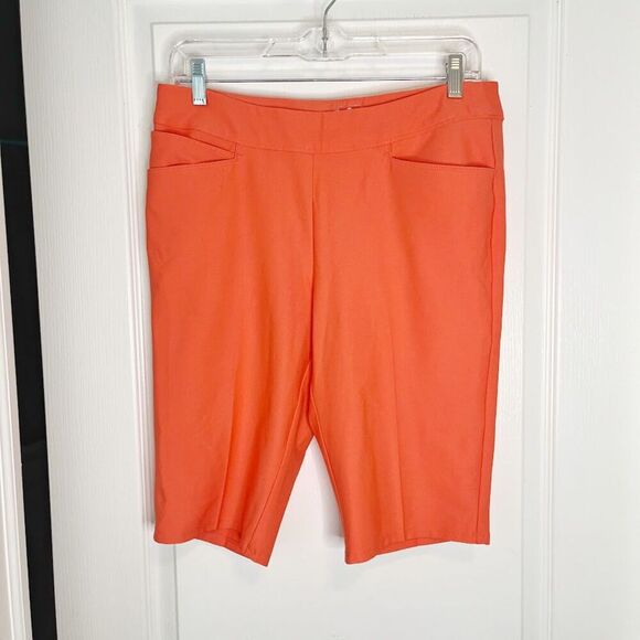 Adidas Pull On Pocket Bermuda Dress Stretch Climacool Sport Walking Shorts - Picture 1 of 11